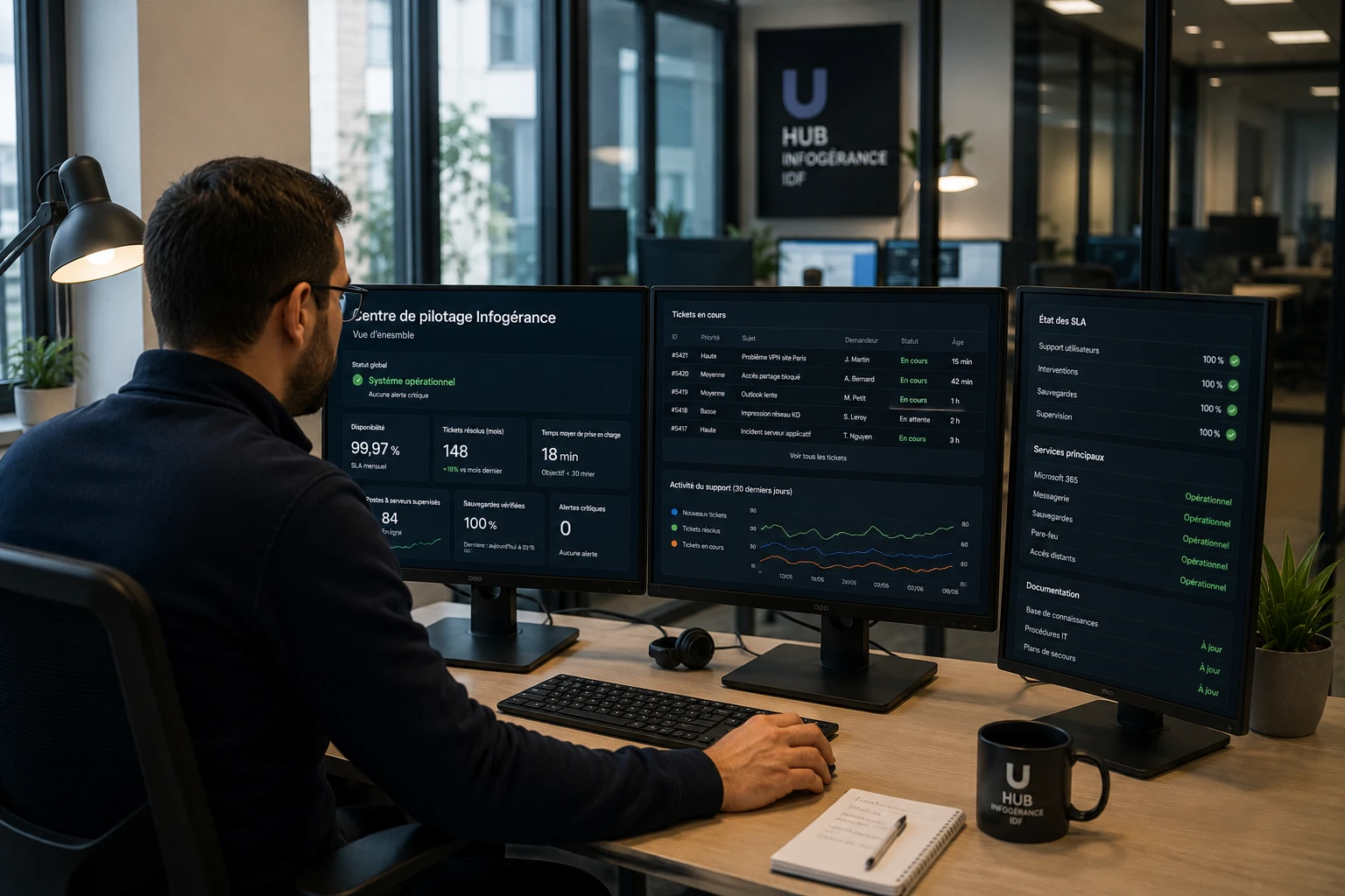 Infogérance informatique et supervision du système d'information d'une entreprise